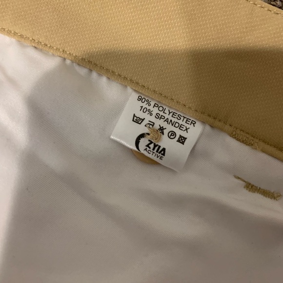 Zyia Active Pants Men’s Size Small Camel Khaki Stretch Pockets - Picture 7 of 7